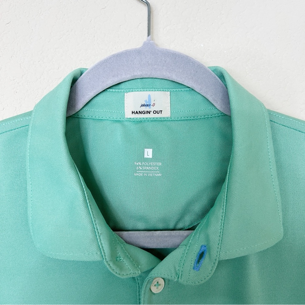 Johnnie-O men’s  performance mesh polo - fairway | Size Large | teal - Picture 4 of 5